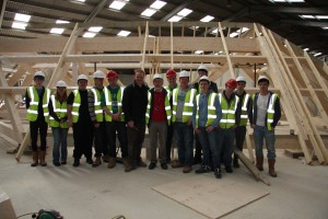 Kent architect, colleagues, and MidKent students gather for a picture at the end of the day.