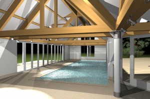 Interior of jhd Architects Kent pool building