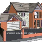 3D Design Rendering of the Remodel by Lancashire Architectural Consultant Chris Sinkinson of Homeplan Designs.